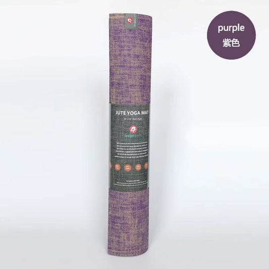 Natural Jute Yoga Mat 183 X 61 X 0.5Cm Healthy and Environmentally Friendly Yoga Mat Wear-Resistant Non-Slip Fitness Mat